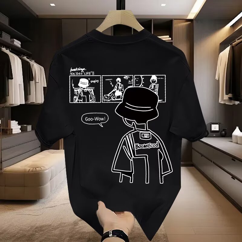 夏季新款潮牌纯棉设计感短袖T恤