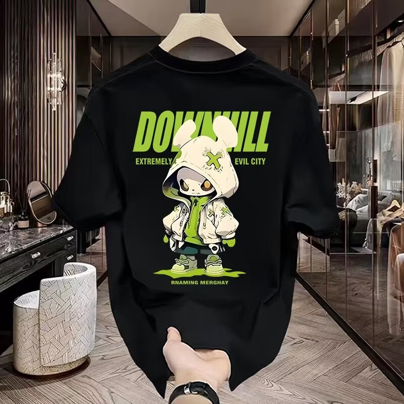 新款夏季欧洲站印花网红纯棉t恤