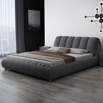 Simple modern cloth bed, large and small, double bed, detachable and washable, 1.8m main bedroom storage bed, Nordic cloth bed