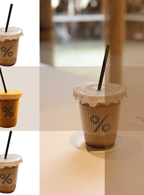 ins一次性咖啡带盖透明pet塑料冷饮杯子奶茶美式外带打包商用套装