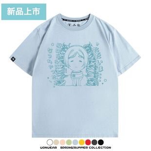 男纯棉百搭 T恤联名上衣动漫夏季 周边葬送 芙莉莲痛衣服卡通短袖
