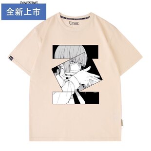 电锯人动漫周边短袖T恤痛款痛衣服男女休闲宽松青少年纯棉衣服