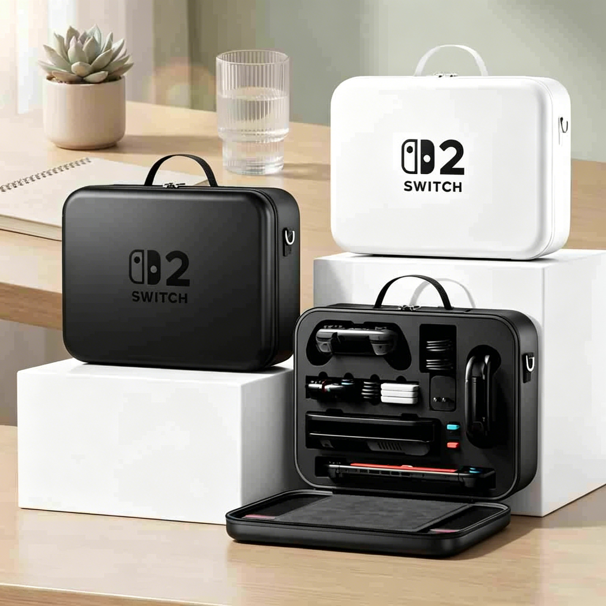 适用任天堂Switch2收纳包大容量全配件Pro手柄底座收纳OLED保护套