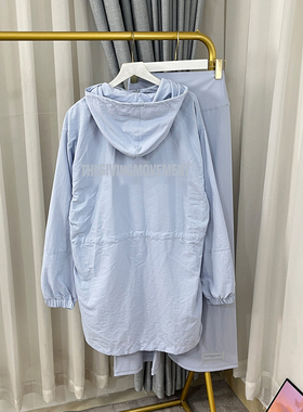 TGM洋气新款爆款时尚中长款抽绳风衣+喇叭裤套装情侣中性工装夹克