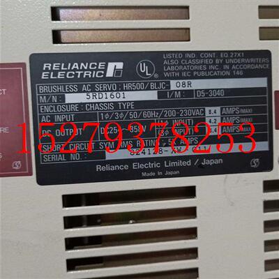 议价HR500BLJC-08RHR500RELIANCEELECTRIC5RD1601二手实物图片供