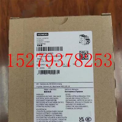 议价西门子3RT20361KB40交流接触器(直流线圈)3RT2036-1KB40正品