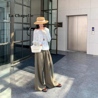 拉夏贝尔韩系宽松针织打底衫上衣