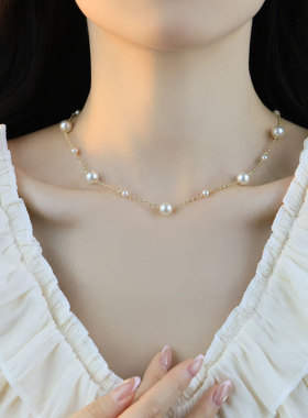 爆款时尚气质S家小灯泡珍珠项链多重戴法高级感手链轻奢饰品批发