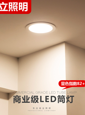 筒灯led天花灯嵌入式15公分12w5w4寸6寸洞灯孔灯桶灯led单灯