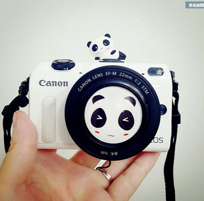 索尼微单相机40.5mm A5100 A6000 NEX5/6L/3N SELP1650熊猫镜头盖