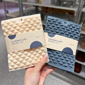 泡泡格子洗碗布双面加厚耐磨清洁布家用不沾油洗锅洗碗巾百洁布