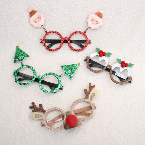 圣诞季儿童圣诞节装饰眼镜