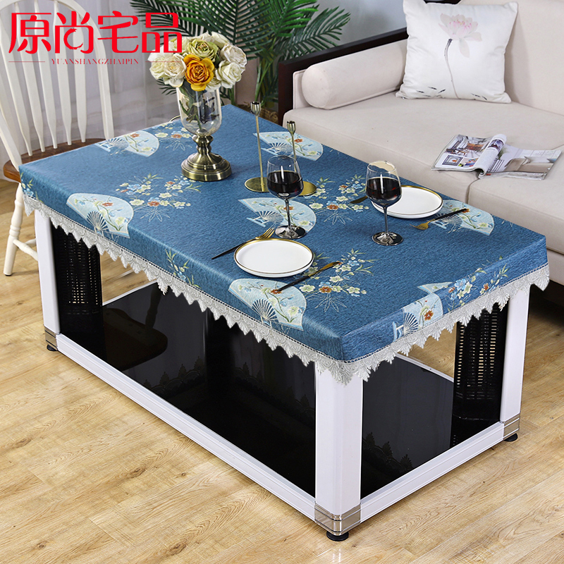 烤火桌防水皮罩茶几防油罩长方形烤火桌子罩套电烤炉罩取暖桌罩套