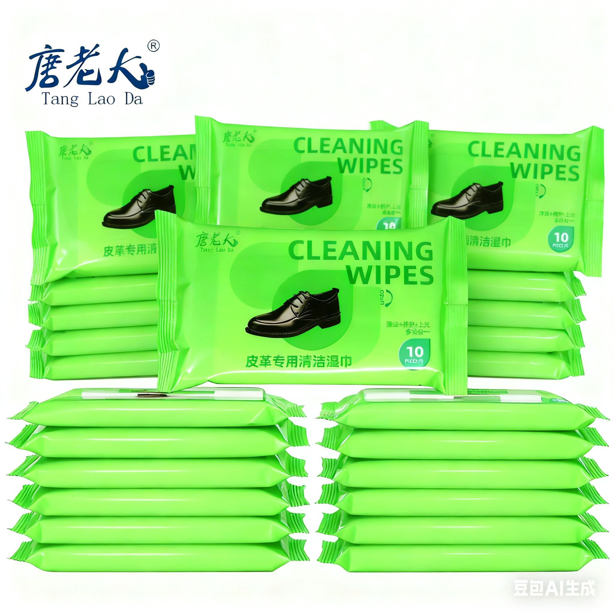 正品唐老大擦鞋湿巾清洁上光护理