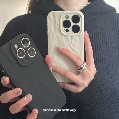 褶皱肤感手机壳苹果简约17promax