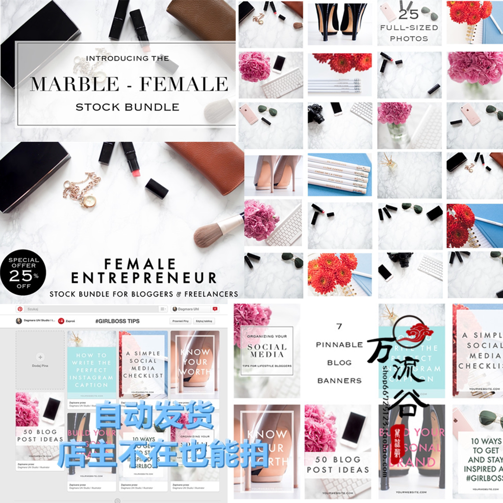 女性时尚日用化妆品海报广告单 VI智能贴图提案Mockup样机PSD模板