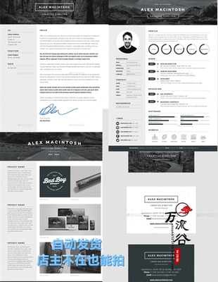 求职面试个人简介介绍CV resume portfolop indesign模板设计素材