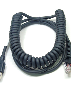 Datalogic得利捷GD4130 QD2100  USB扫码扫描枪数据线充电弹簧线
