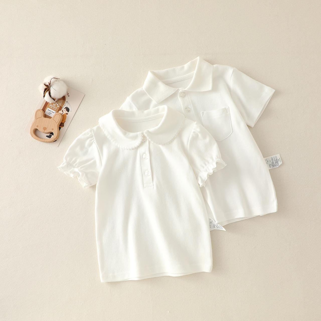 POLO衫纯棉纯白男童翻领女童百搭简约新款a类日系儿童短袖学生装,童装/婴儿装/亲子装,儿童POLO衫,淘宝优惠券,粉丝福利购,淘宝优惠卷