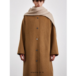 双面呢过膝长款 大衣高级感宽松外套 Niente