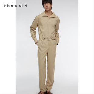男工装 大翻领连体夹克薄款 宽松休闲外套夏 原创设计 Niente