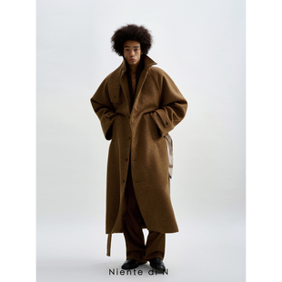 插肩袖 毛呢大衣 Niente
