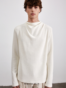 Niente di N “云朵衫”原创高级感柔软荡领极简长袖打底