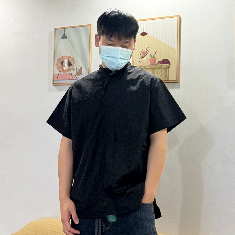 新款韩版宠物美容师工作服圆领带扣小工服美发美甲不沾毛防泼水潮