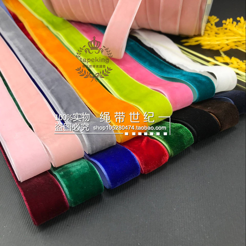 2cm天鹅绒织带diy发饰手工蝴蝶结