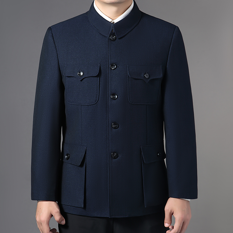中老年男士中山装外套