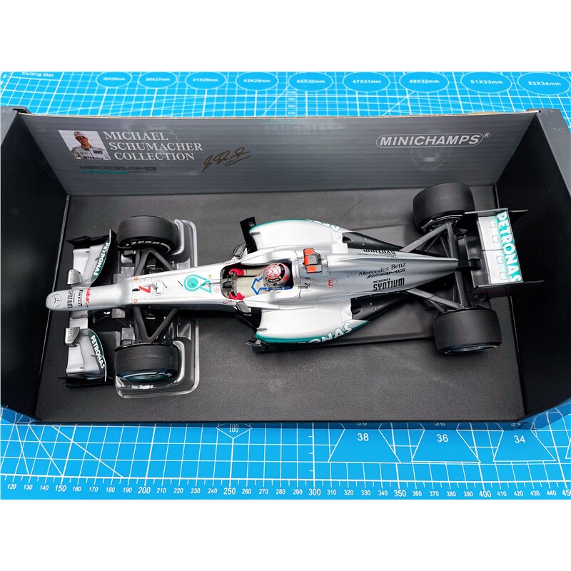 一物一拍 迷你切 F1 车模 1/18 2012 W03 舒马赫 比利时 300场