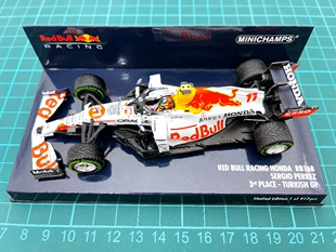 全新促 迷你切 F1 车模 1/43 2021 RB16B 佩雷兹 土耳其 季军