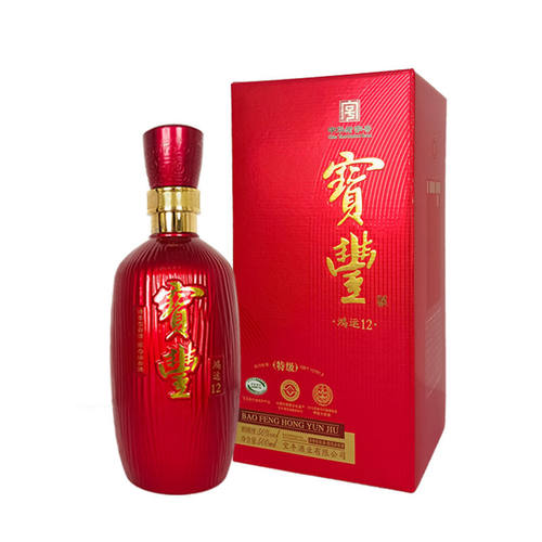 （咨询有优惠）宝丰酒鸿运12清香型白酒固态纯粮特级50度500ml/瓶
