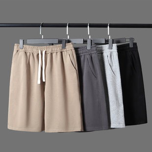 运动裤 直筒薄款 纯色百搭裤 潮流大码 男生 子五分裤 纯棉宽松2025新款