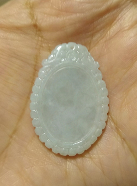 翡翠吊坠如意手工雕刻玉石无事牌