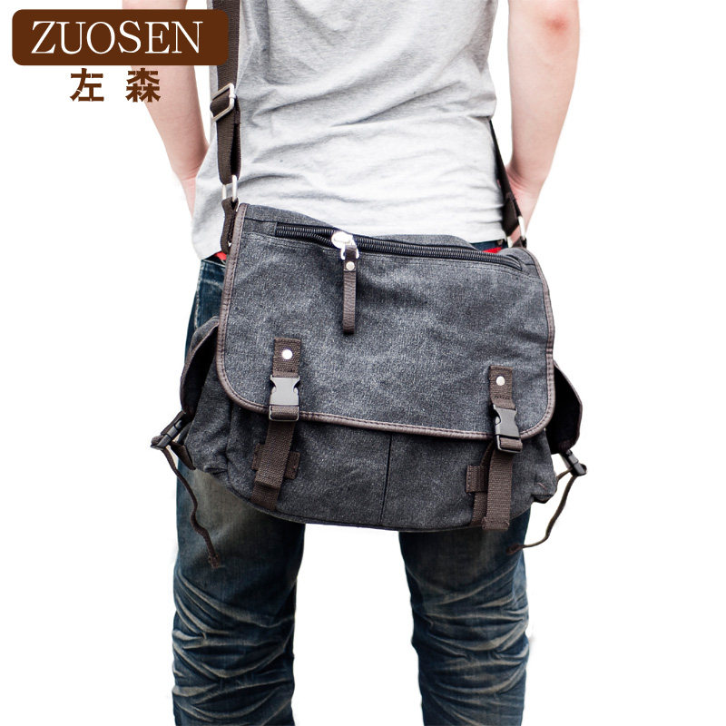 Left Sen Men's bag Inclined shoulder bag Schoolbag Casual canvas bag Korean Edition Bag for men The single shoulder bag Diagonal package Trendin the Leather/Lady bags/Men's bag, Men's bags  category - from Buy2taobao.com to provide professional Taobao agent buy service