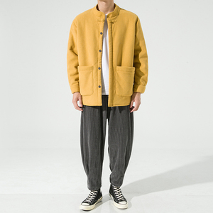 24年新中式厚打底加绒纯色汉服唐装潮毛绒棉衣 JK37 P100图片