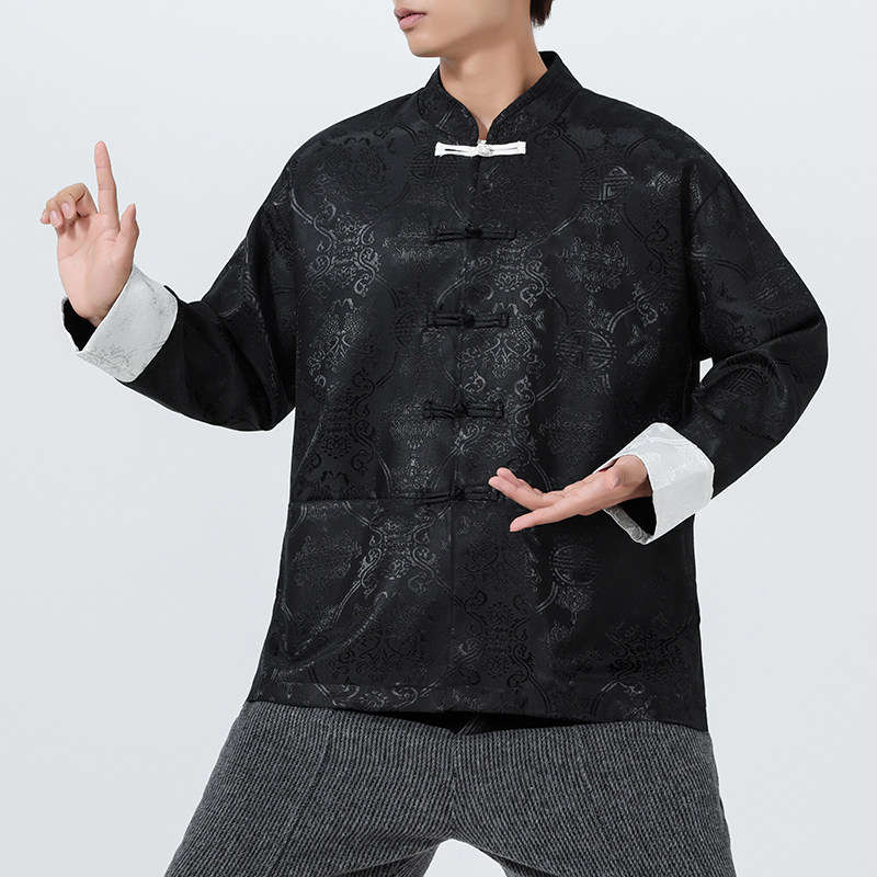 秋汉服男女通穿立领太极户外工装港风风夹克 JK79 P95图片