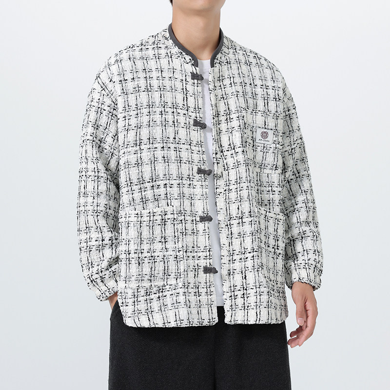 2025加大码宽松风日系宽松冬季布衣长袖夹克JK77P105,男装夹克,电商B375