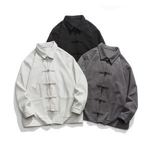 2025秋冬新款加厚衬衫翻领风平铺图汉服唐装外套 JK48 P105图片