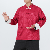 秋汉服男女通穿立领太极户外工装港风风夹克JK79P95，男装夹克，电商B375