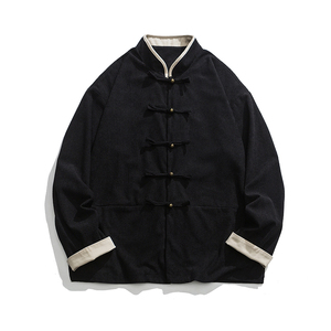 秋冬厚外套复古太极服汉服改良唐装风中式夹克 JK47 P100图片
