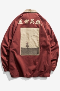 春夏潮洗水复古纯印花风潮嘻哈夹克 JK15 F105图片
