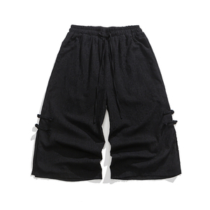 24年夏装棉麻汉服宽松加大码两件套布扣新中式休闲裤 K179 F75图片