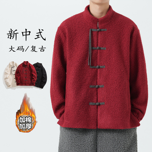 冬季复古立领布扣羊羔毛纯色唐装汉服风棉衣 JK72 P130图片