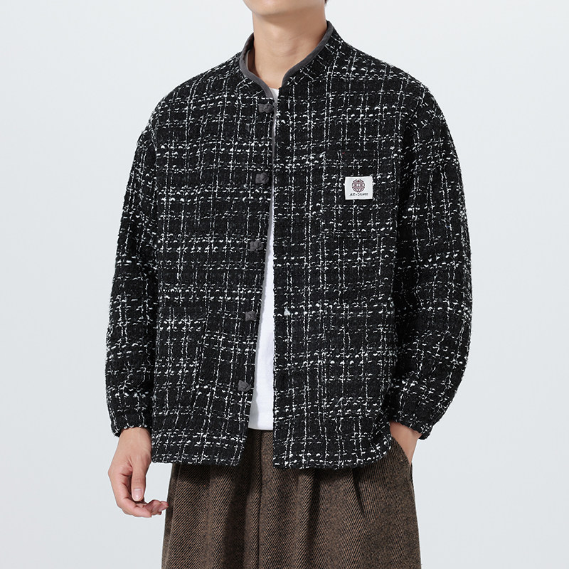 2025加大码宽松风日系宽松冬季布衣长袖夹克JK77P105,男装夹克,电商B375