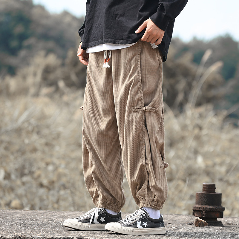 2024加大码宽松工装户外休闲裤风日系纯色长裤K135P55，男装休闲裤，电商B375