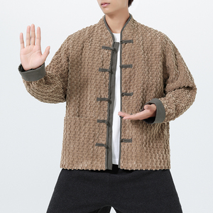 秋冬日系唐装民族风灯芯绒布扣夹克汉服风外套 JK81 P115图片