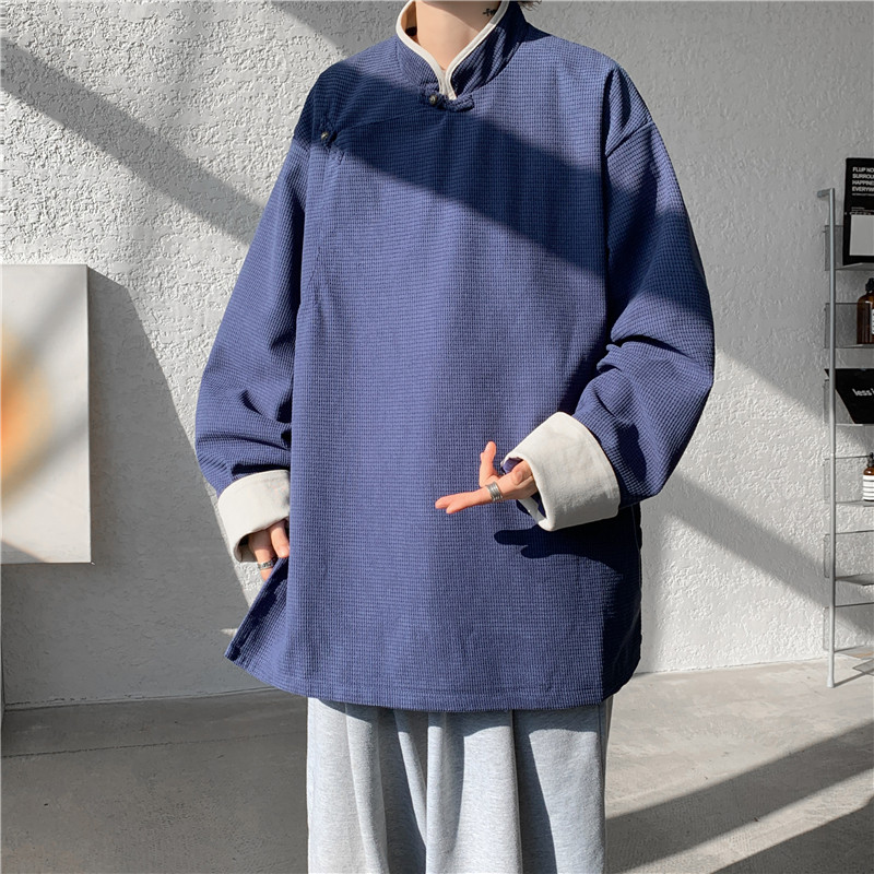 2025年春季风藏袍布扣立领斜门襟夹克外套JK62P105,男装夹克,电商B375