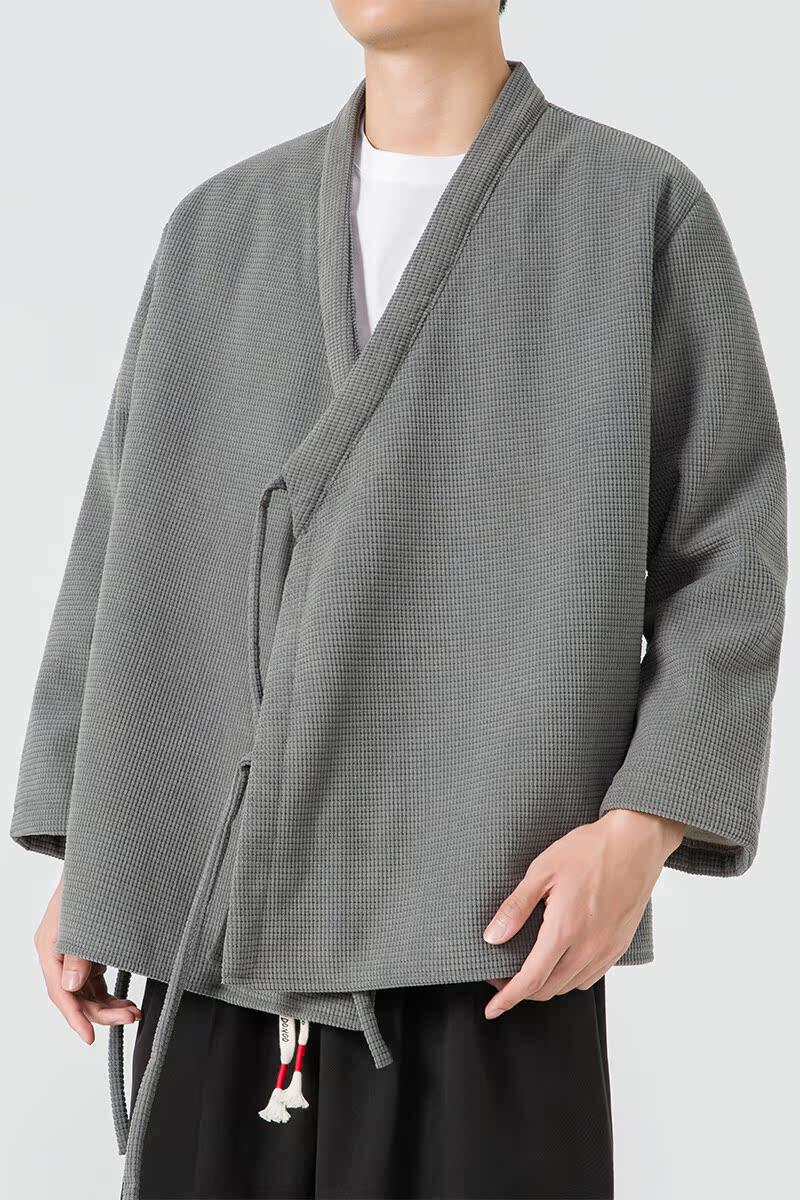 2025大码唐装汉服冬季加绒加厚道袍复古风开衫JK53P120,男装民族服装,电商B375